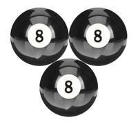 AMUSLESUR 3 Bolas de Billar Negras de Resina, Pack de 3 Piezas, Diseño Creativo, Fáciles de Limpiar, Ideales para Mesa de Billar Doméstica