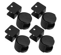 AMUSLESUR 4 Piezas Mini Ruedas Giratorias Abrazadera en U para Muebles, Escritorios y Cunas Uso Doméstico