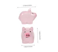 AMUSLESUR 50 Piezas Unidades Figuras de Cerdo Miniatura de Resina Luminiscentes Colores Surtidos Decoración Animal Divertida para Jardín Escritorio y Paisajismo