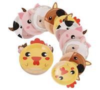 AMUSLESUR 50 Platos de Papel Diseño de Animales de Granja para Fiesta, Material de Cartón Resistente, Uso Versátil Adecuado para Cumpleaños y Eventos Temáticos