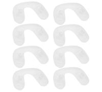 AMUSLESUR 8 Almohadillas Nasales para Gafas de Silicona Antideslizantes de Color Claro Diseño en Forma de Herradura para Reducir Presión y Mejorar Comodidad