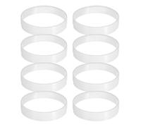 AMUSLESUR 8 Anillos Blancos para Hoyos de Golf de PP Resistentes al Clima, Accesorios para Práctica y Competición en Campo de Golf Profesional y Amateur