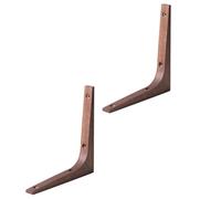 AMUSLESUR Accesorios para Estanterías de Pared 2 Soportes de Madera Maciza Escuadras Resistentes, Montaje Fácil para Baldas Decorativas y Funcionales en Espacios Interiores