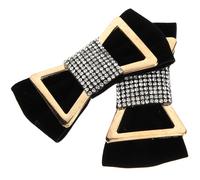 AMUSLESUR Adornos para Zapatos Lazo de Terciopelo y Gemas de Imitación, Accesorios Decorativos Fáciles de Combinar para Bodas y Fiestas de Cena