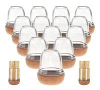 AMUSLESUR Almohadillas para Patas de Silla 16 Piezas de TPE Protectores Resistentes para Muebles Buena Capacidad de Carga y Fácil Instalación en Sala o Cocina