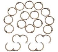 AMUSLESUR Anillas Metálicas Desmontables 50 Unidades 20 X 15 MM Color Bronce Antiguo para Carpetas de Hojas Sueltas y Proyectos DIY Cierre Seguro para Manualidades y Álbumes