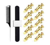 AMUSLESUR Anillo de Peluquería de Metal para Segmentar el Cabello, Joya Dedos Que No Daña el Cabello Cuero Cabelludo, Adecuado para Peluquería y Halloween