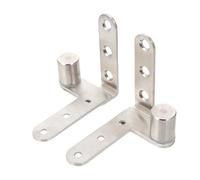 AMUSLESUR Bisagras Ocultas Color Plata de Acero Inoxidable Resistentes Corrosión, Fáciles de Instalar, Paquete de 2 Piezas para Puertas y Ventanas del Hogar