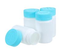 AMUSLESUR Botellas de Plástico Cilíndricas para Cápsulas de 100ml, Paquete de 4 Piezas, Portátiles y Resistentes Humedad para Uso Diario y Viajes