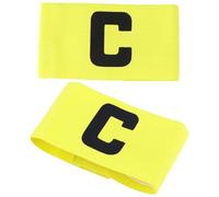 AMUSLESUR Brazalete Ajustable de Nylon Amarillo para Fiesta Futbol Decor, Banda de Baloncesto Portátil Bien Fijada y No Fácil de Caer, 2 Piezas para Fútbol y Baloncesto