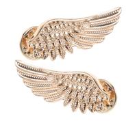 AMUSLESUR Broche Punk de Alas de Ángel, Pin de Solapa de Aleación Dorada, Estilo Retro, Accesorio Versátil para Traje y Ropa de Moda, para Hombres y Mujeres