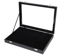 AMUSLESUR Caja de Madera para Broches y Medallas, Vitrina Organizadora de 35x24 Cm, Contenedor para Exhibición y Almacenamiento en Escritorio, Adecuado para Hogar y Decoración