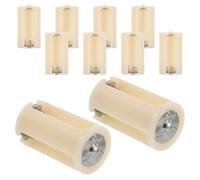AMUSLESUR Caja Portapilas Paralelo para 3 Pilas AA 1.5v 3 Ranuras de Plástico y Aleación, Compatible para Electrónica DIY y Emergencias, Pack de 10 Unidades