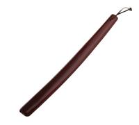 AMUSLESUR Calzador de Madera Mango Largo, Elevador de Zapatos Duradero Color Café, Extracto para Calzarse Fácil en Interiores y Exteriores, Adecuado para Personas Mayores y Uso Diario