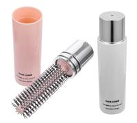 AMUSLESUR Cepillo de Pelo Redondo Pequeño Portátil para Mujeres y Hombres, 2 Piezas, Material Abs, Ligero y Compacto para Peinar y Moldear Rizos Fácilmente