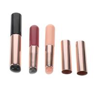 AMUSLESUR Cepillos de Uñas de Silicona Suaves 3 Piezas, Aplicadores para Polvo de Uñas Reutilizables, Colores Negro, Rosa y Marrón, Ideales para Nail Art y Decoración Profesional
