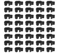 AMUSLESUR Clips de Pestillo Ajustables para Jaulas y Armarios, 40 Piezas Negras, Herrajes Multifuncionales para Almacenamiento, Gancho Resistente para Puertas de Mascotas y Zapateros, Uso