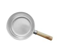 AMUSLESUR Cuchara de Baño Gruesa Portátil de Aluminio y Madera, Pala para Agua Resistente con Diseño Compacto y Mango Cómodo para Verter Agua y Baño
