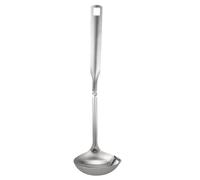 AMUSLESUR Cucharón Colador Mango Anti-calor de Acero Inoxidable y Apto para Lavavajillas de Aceite Adecuado para Separar Aceite y Servir Sopa en Cocina