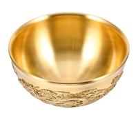 AMUSLESUR Cuenco Decorativo de Cobre y Latón de 3,3 Pulgadas Función para Colocar Bálsamo, Amuleto Feng Shui para Escritorio y Decoración de Hogar U Oficina