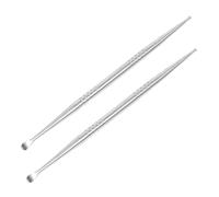 AMUSLESUR Detector de Puntos de Oreja, 2 Sondas Puntuales de Inoxidable Plateado para Terapia y Masaje Auricular, Herramienta Duradera y Portátil para Cuidado de Salud Alternativa
