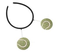 AMUSLESUR Diadema con Forma de Pelota de Tenis para Mujer, Accesorio de Tela Delicado y Brillante, Compatible con Varios Estilos de Cabello para Eventos y Fiestas Deportivas