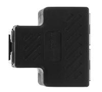 AMUSLESUR Divisor Ethernet Rj45 1 a 2 de Plástico Negro, Extensor de Cable de Red Fácil de Transportar para Oficina y Hogar Conexión Rápida