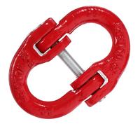 AMUSLESUR Enlace de Conexión para Grúa de Aleación de Acero, Conector Doble Anillo de Cadena de Seguridad 3,2t, Eslabón de Acoplamiento Resistente para Remolque E Izado Industrial