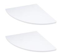 AMUSLESUR Estante de Esquina de PVC, Organizador de Pared de Esquina, Blanco, Ligero, Clásico, para Estudio y Sala de Estar