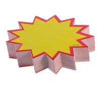 AMUSLESUR Etiquetas de Precio Regrabables 200 Piezas 5x7 Cm Papel Resistente Carteles para Venta Minorista Supermercados Etiquetas en Blanco para Publicidad y Señales de Estallido