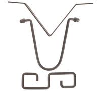 AMUSLESUR Gancho en V para Cadena bajante de Lluvia, Adaptador de Metal Resistente para Uso en hogar y Exterior, Color Negro, Paquete de 1 Set