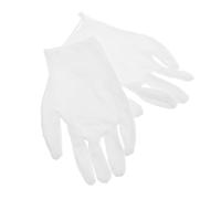 AMUSLESUR Guantes de Algodón Blanco y Limpieza para Protección de Joyas Previenen Huellas Dactilares, Resistentes y Cómodos para Inspección de