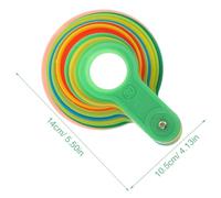 AMUSLESUR Juego de Anillos para Medir Diámetro de Frutas de Plástico Resistente, Calibre de Diámetro para Naranjas y Melocotones 30-90 Mm, Herramienta de Medición para Color Color Aleatorio