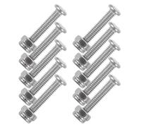 AMUSLESUR Kit de 12 Sets de Pernos de Conexión del Gabinete M4x20 Mm en Acero al Carbono Superficie Lisa para Mantenimiento de Mesas de Futbolín