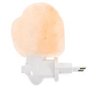 AMUSLESUR Lámpara de Noche de Sal Auténtica en Forma de Corazón Luz LED para Ambiente Cálido Hogar y Dormitorio