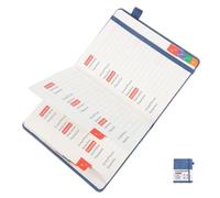 AMUSLESUR Libreta de Contraseñas B6 con Pestañas Alfabéticas, Color Azul Intenso, Organizador de Direcciones y Números para Personas Mayores, Cuaderno Espiral para Material de Oficina