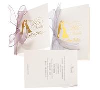 AMUSLESUR Libro de Votos Matrimoniales 2 Tarjetas de Juramento de Boda en Papel y Cinta para Día de Boda o Despedida de Soltera Ambiente Romántico y Elegante