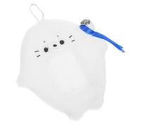 AMUSLESUR Llavero Porta Tarjetas de Peluche Blanco Funda Protectora de Felpa Agradable y Cómoda para Fotos y Tarjetas de Estudiante, Diseño Adorable y Kawaii Color Aleatorio