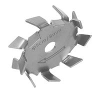 AMUSLESUR Mezclador Agitador Experimental de Química de Acero Inoxidable, Paleta Mezcladora de Laboratorio de 5 Cm Disco Dispersor de 8 Mm, Accesorio Versátil para Mezcla Reutilizable