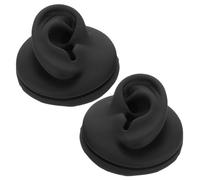 AMUSLESUR Modelo de Oreja Flexible de Silicona en Negro para Exhibición de Pendientes y Práctica de Perforación, Accesorio para Formación en Técnicas de Piercing y Exposición de Joyas