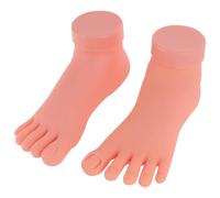 AMUSLESUR Modelo para Práctica de Uñas de Pie Izquierdo y Derecho, 2 Piezas y Flexible, Herramienta de Entrenamiento para Arte de Uñas, Adecuado para Entrenamiento de Manicura