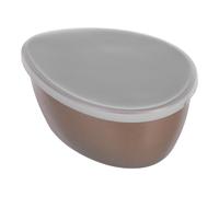 AMUSLESUR Molde para Hornear de 320ml con Tapa, Acero al Carbono y Silicona, Resistente al Horno y Diseño Multifuncional para Cocinar al Vapor y Microondas