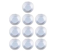 AMUSLESUR Molde para Tartaletas de Huevo de Aluminio Plata Excelente Conductividad Térmica y Horneado Uniforme, Pack de 10 Piezas Adecuado para Fiestas y Repostería DIY