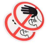 AMUSLESUR Pegatina de Señal de Advertencia de No Tocar Adhesiva de Pvc Visible desde Lejos Resistente para Interiores Superficies Lisas 2 Piezas