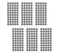 AMUSLESUR Pegatinas Reflectantes para Escáner 3D Película Pet de Alta Reflexión, 6 Hojas 50 Puntos de Posicionamiento Escaneo 3D Fácil y Conveniente