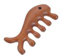 AMUSLESUR Peine de Madera Natural Dientes y Desenredante para Masaje del Cuero Cabelludo Adecuado para Bodas y Día del