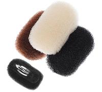 AMUSLESUR Pinzas para Volumen de Cabello 3 Piezas Colores Negro, Café y Beige, Clip Invisible para Peinados Abultados, Herramienta para Hacer Bultos y Relleno de Raíz, Accesorio para Bodas