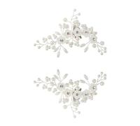 AMUSLESUR Pinzas para Zapatos Elegantes Perlas y Conchas 3d, Hebillas Delicadas para Decoración de Boda, Accesorios para Sandalias y Tacones, Clip para Calzado de Novia