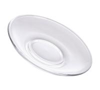 AMUSLESUR Platillo de Té de Vidrio Redondo Diseño Sencillo, Textura Resistente y No Fácil de Deformar, Adecuado para Hogares y Salones de Té Reutilizable