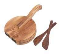 AMUSLESUR Prensa para Masa y Envoltorios de Dumplings Cuchillos, Herramienta Manual de Madera para Moldear Empanadillas en Cocina Doméstica y Eventos Familiares